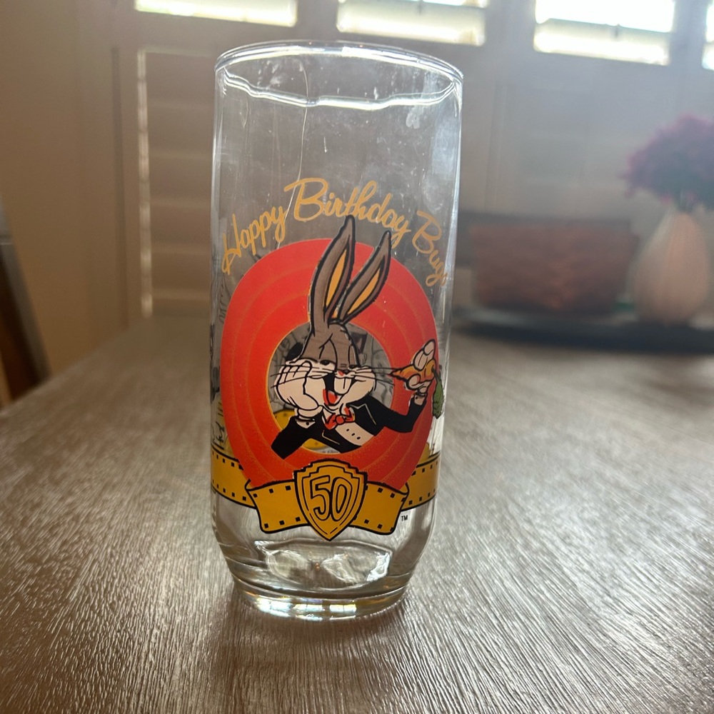 Vintage Bugs Bunny 50th Anniversary Glass